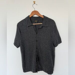 J. Crew Charcoal 100% Cashmere Shirt